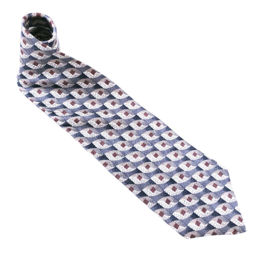Zylos George Machado Kaufmann's Men Necktie Silk Multicolor 57x3.75 - NWOT